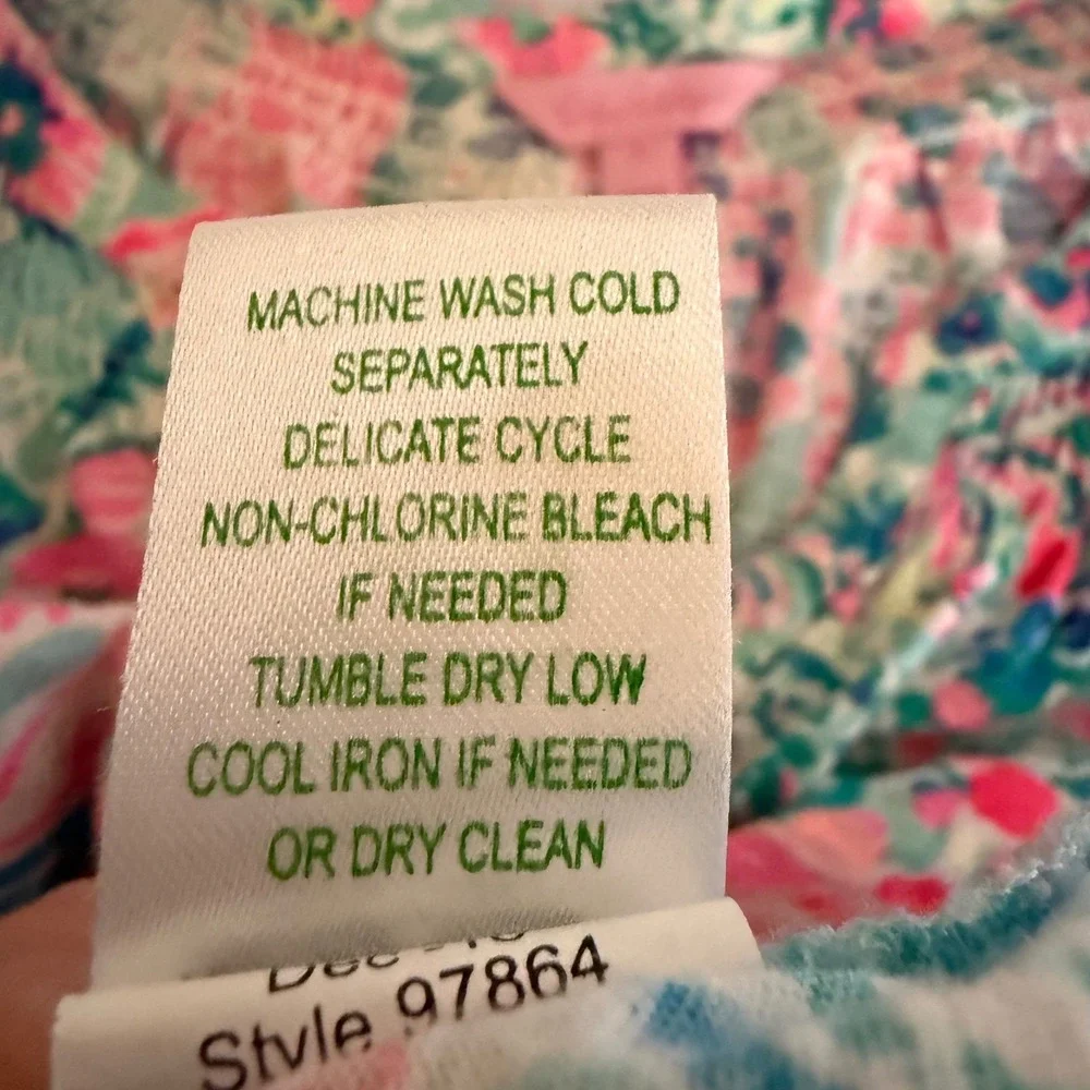 Lilly Pulitzer Essie Sleeveless Top Size S Serene Blue Gypsea Cotton 97864 - Picture 5 of 9